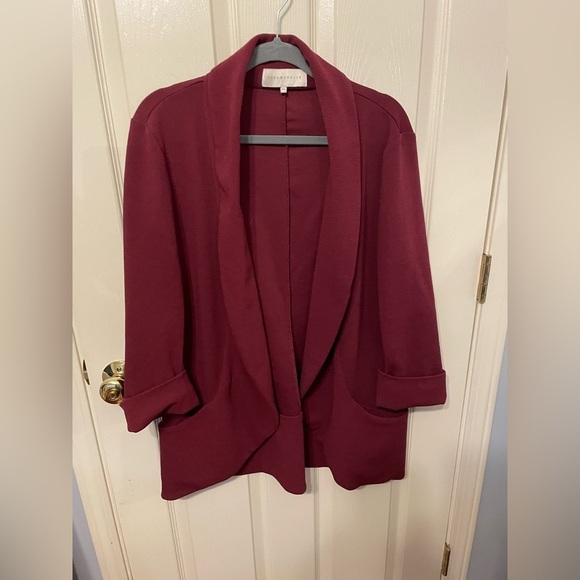 French Mauve Melanie Women's Burgundy Blazer Jacket XXL - Picture 5 of 7